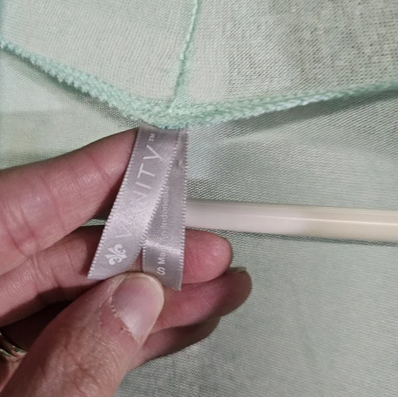 Vanity Mint Sheer Cardigan Size Small - Picture 4 of 4